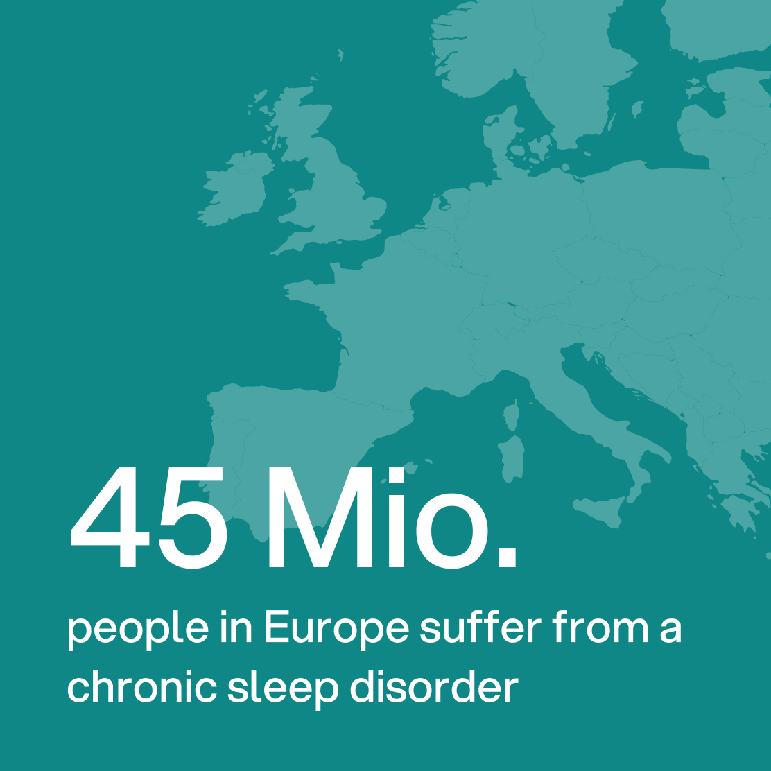 45 Mio. people in Europe suffer from a chronic sleep disorder